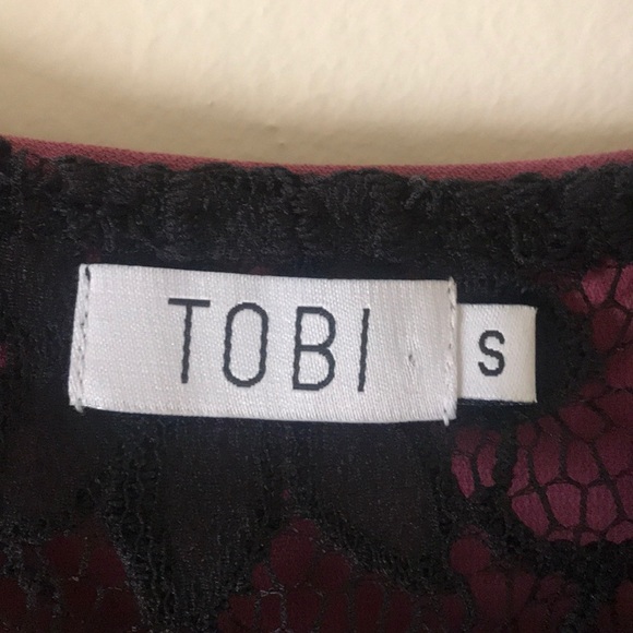 Tobi purple and black cropped top size S - Picture 4 of 6
